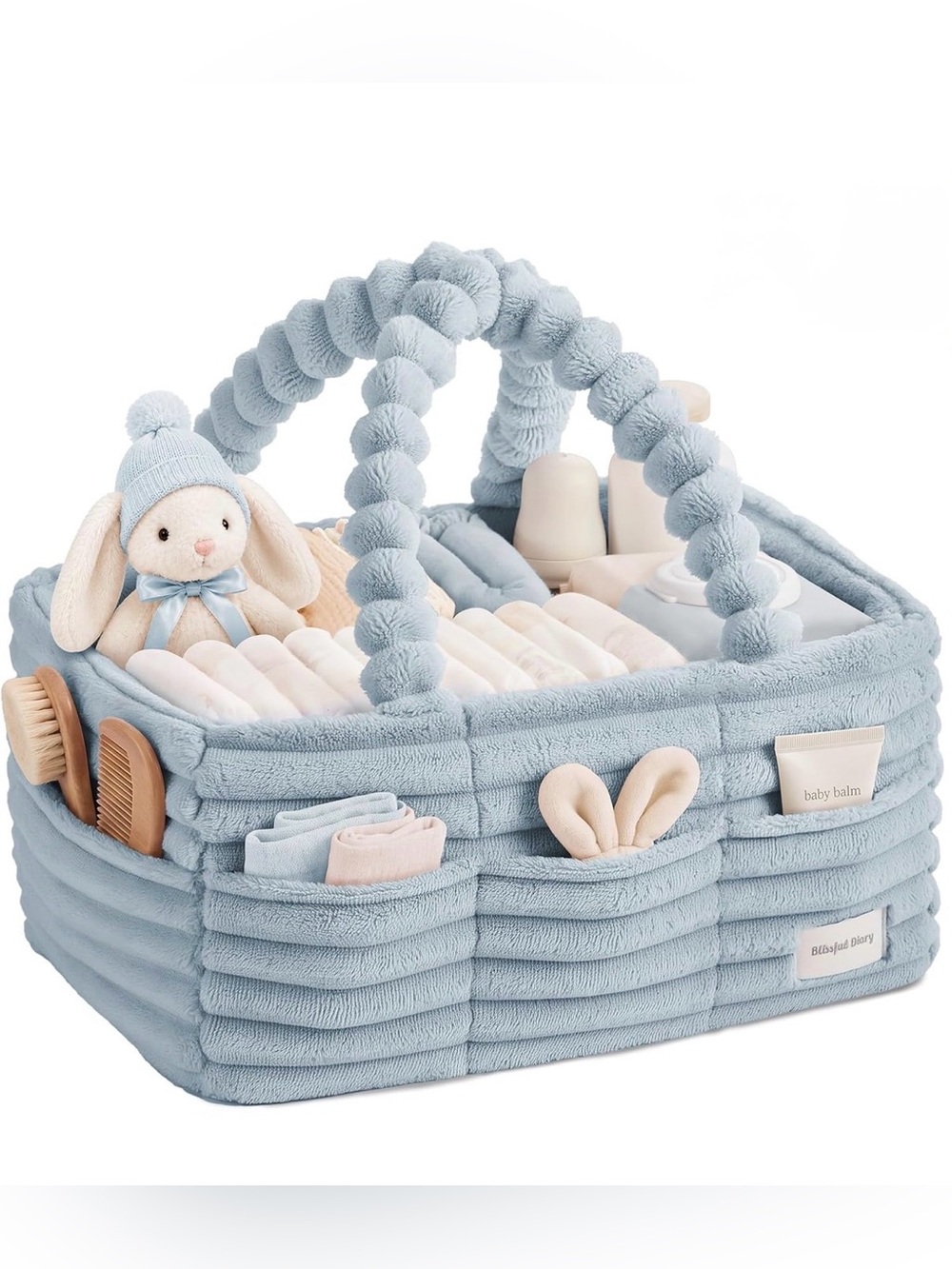 NWT - Blissful Diary Flannel Diaper Caddy Organizer